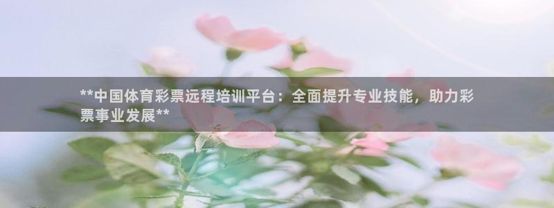 尊龙凯时网站不让提款：**中国体育彩票远程培训平台：
